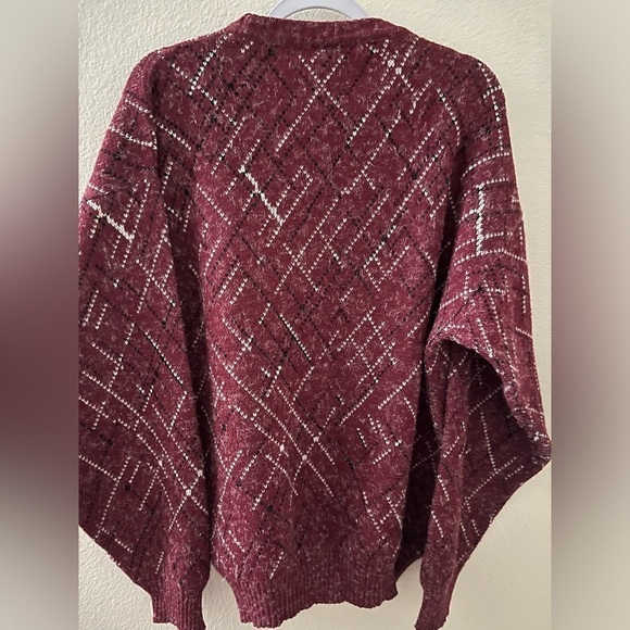 Vintage Kinsington Men’s Burgundy Crew Neck Sweater XL Made In Italy - Picture 6 of 6
